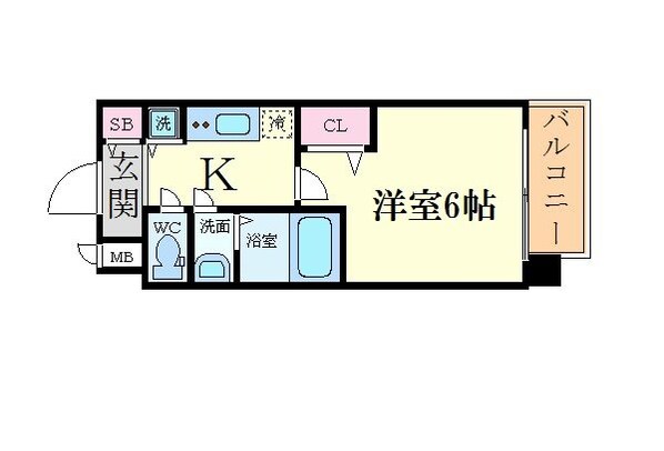 プレサンス玉造駅前の物件間取画像